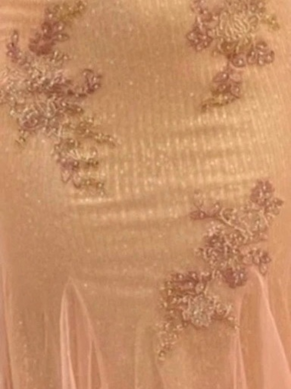 Xscape Embellished Pink Maxi Dress Size 12